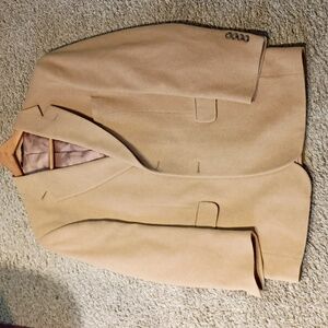 Joseph A Banks 100 Camel Hair 40R Brown Sports Jacket Coat Blazer
